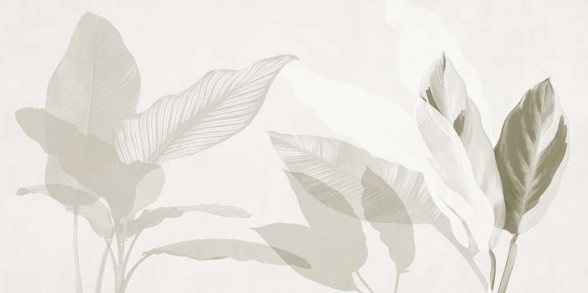 Modern sepia foliage wallpaper