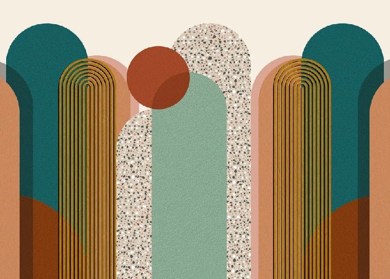 Art pop deco graphic trend wallpaper