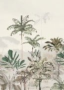 Green jungle eden panoramic wallpaper