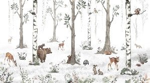 Spring forest animals wallpaper