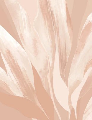 Nude floral wallpaper