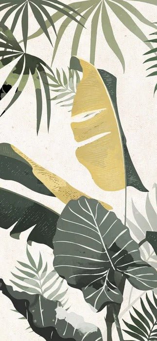 Yellow green restaurant wallpaper