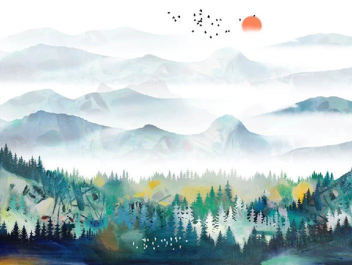 Papier peint Mountain & Scandinave, XXL, tendance