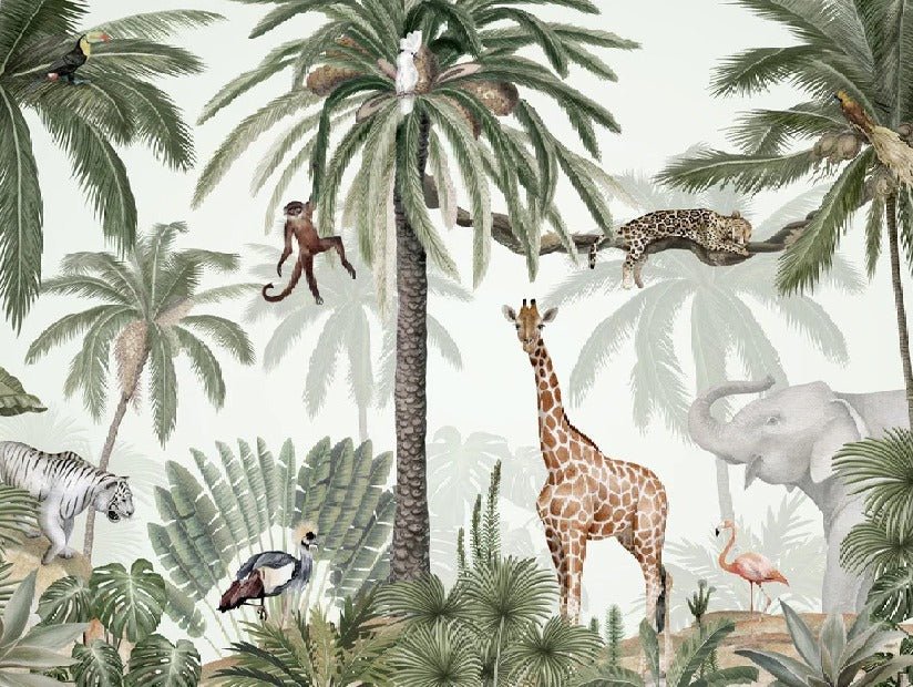 Children's wallpaper peaceful jungle