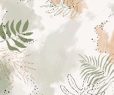 Panoramic vegetal watercolor wallpaper