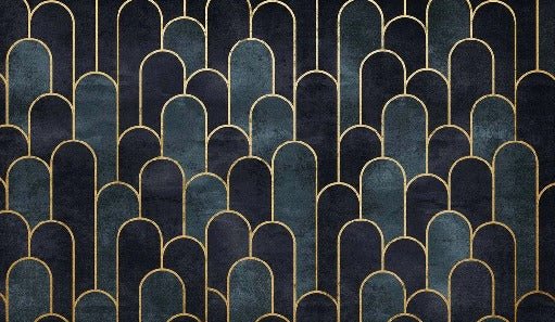 Dark blue chic wallpaper