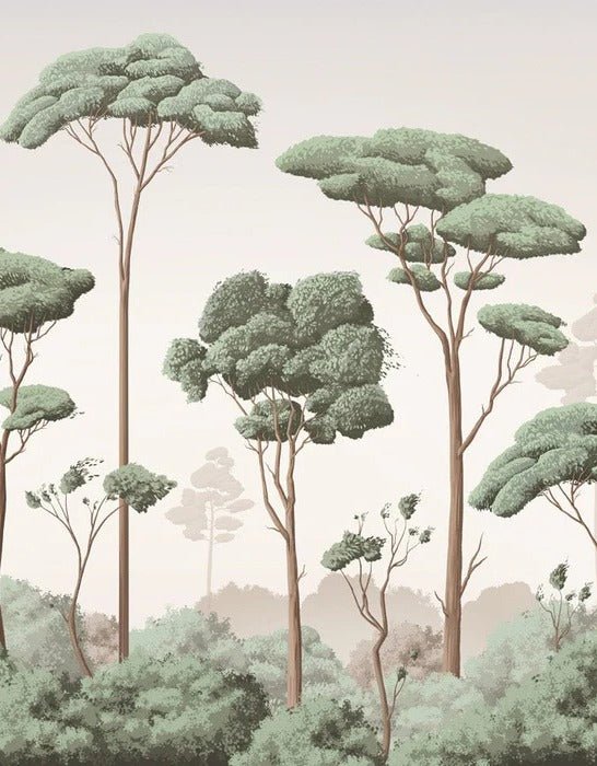 Pine forest breeze wallpaper