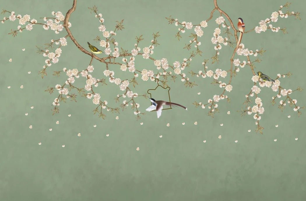 Green Zen Sakura Wallpaper