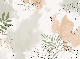 Panoramic vegetal watercolor wallpaper