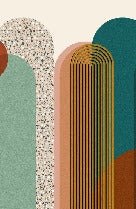 Art pop deco graphic trend wallpaper