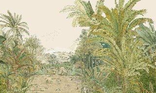 Exotic green paradise wallpaper