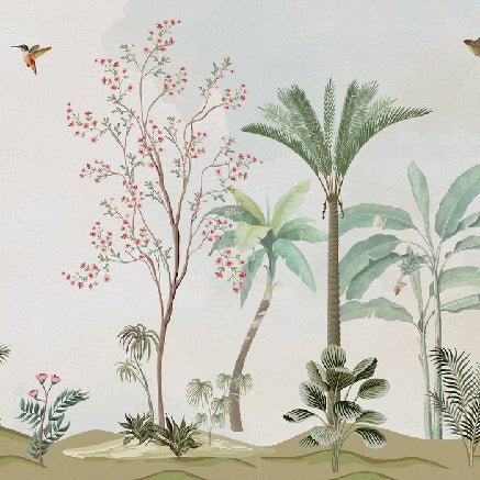Papier peint chinoiserie jungle, XXL, tendance
