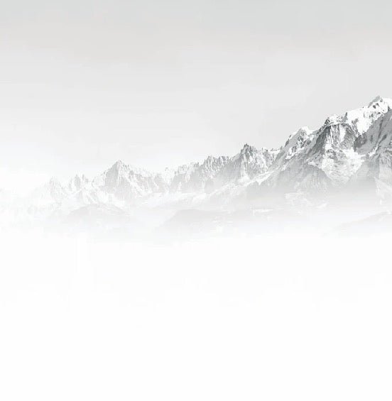 Mont Blanc in the mist black and white wallpaper