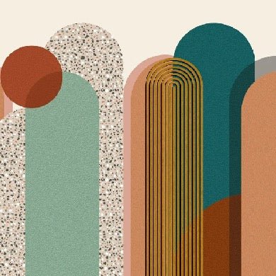 Art pop deco graphic trend wallpaper