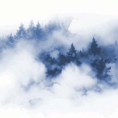 Blue Cimes mist wallpaper