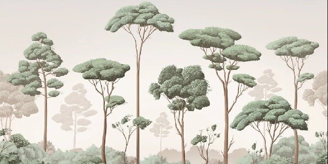 Pine forest breeze wallpaper