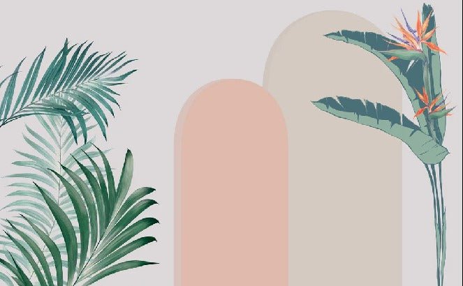 Plant arches bedroom wallpaper