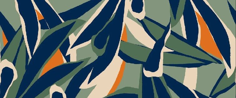 Panoramic plant sketch wallpaper