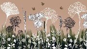 Floral addict panoramic wallpaper