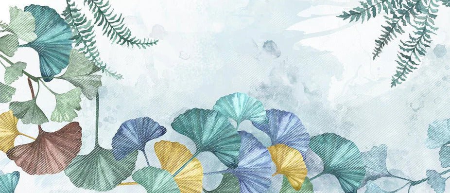 Panoramic ginkgo biloba japan wallpaper