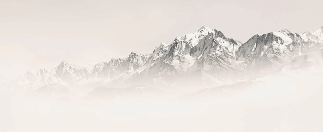 Mont Blanc in sepia mist wallpaper
