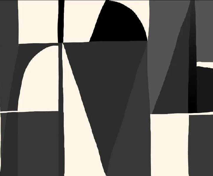 Memphis style black wallpaper