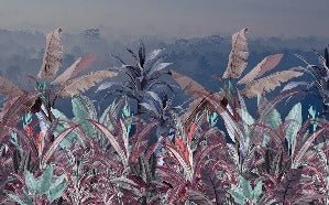 Panoramic botanical wallpaper