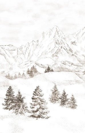 Papier peint montagne massif des Alpes, XXL, tendance