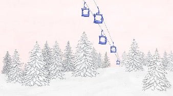 Cornflower gondola wallpaper