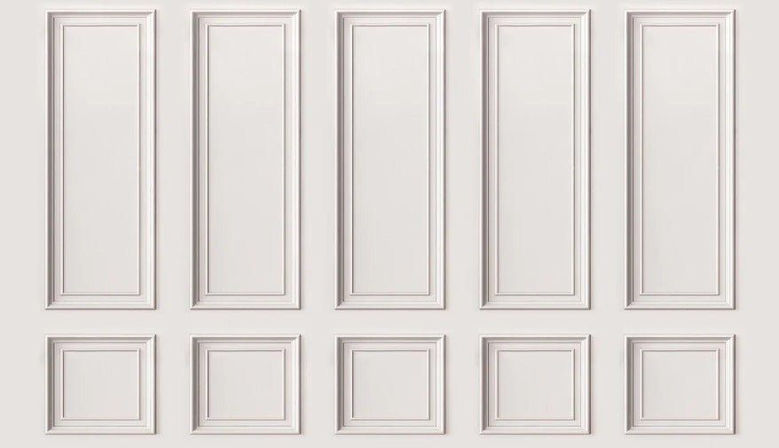 Haussmann-style molding panoramic wallpaper