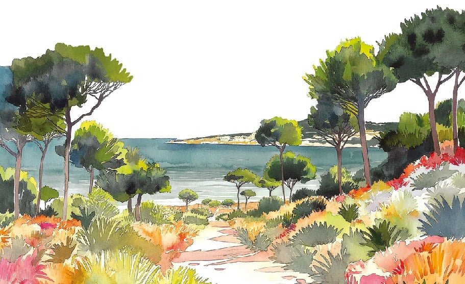 Panoramic summer air wallpaper