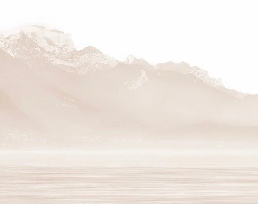 Annecy and its peaceful lake beige wallpaper