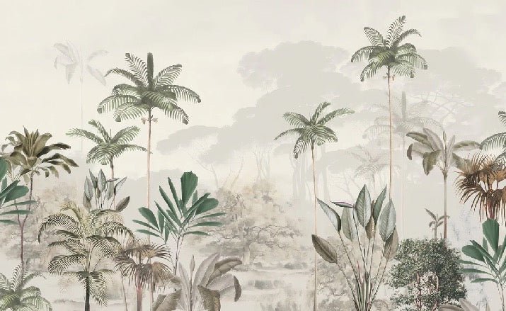 Green jungle eden panoramic wallpaper