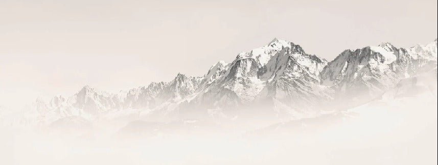 Mont Blanc in sepia mist wallpaper
