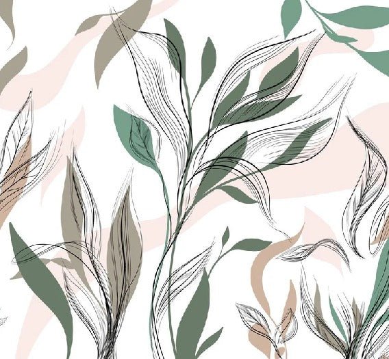 Graphic flower panoramic wallpaper