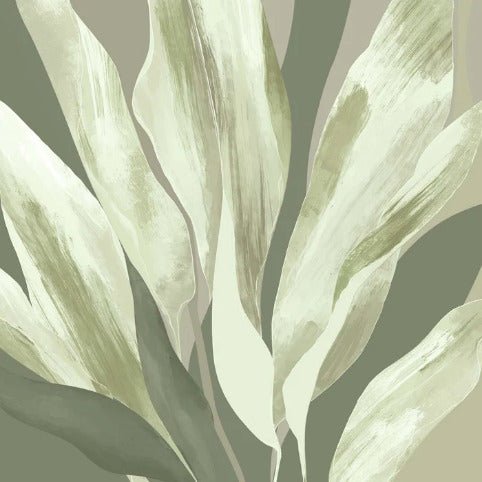 Green fabric wallpaper