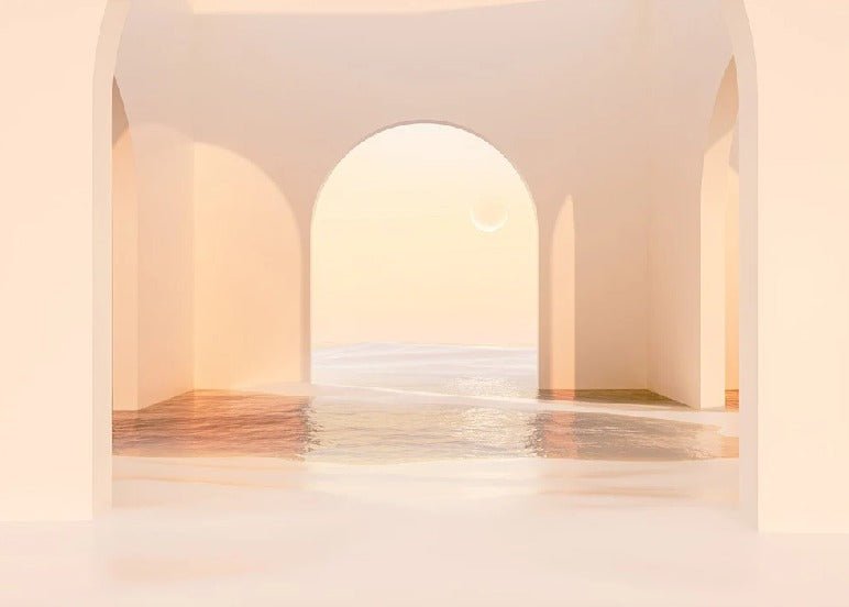 Panoramic sunset arch design wallpaper