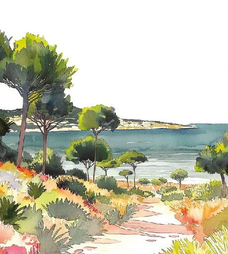 Panoramic summer air wallpaper