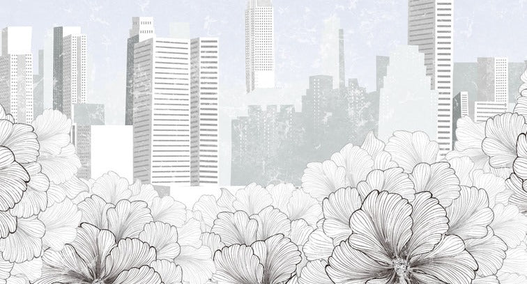 Papier peint moderne ville New York noir et blanc, XXL, tendance