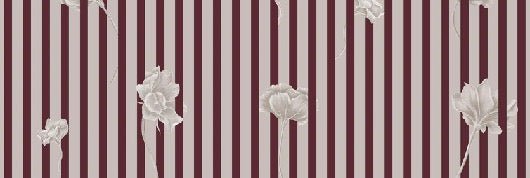 Papier peint rayure floral, XXL, tendance