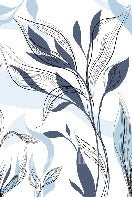 Blue graphic flower wallpaper