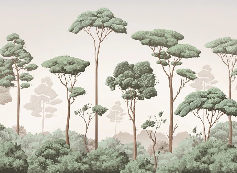 Pine forest breeze wallpaper