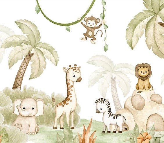 Soft savannah animal wallpaper