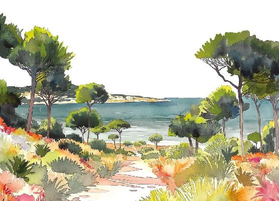 Panoramic summer air wallpaper