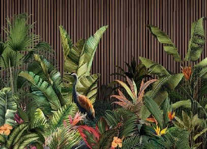 Panoramic tasseau vegetal wallpaper