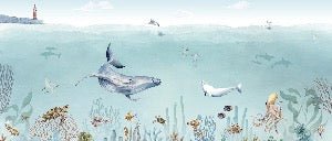 Panoramic sea life wallpaper