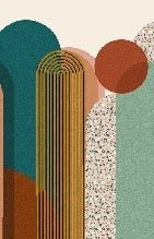 Art pop deco graphic trend wallpaper