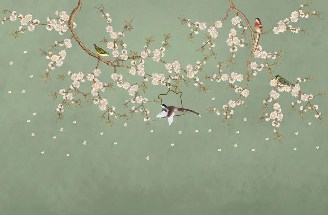 Green Zen Sakura Wallpaper