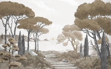 Brown coastal cliff wallpaper