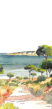 Panoramic summer air wallpaper